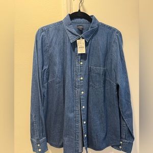 JCrew denim button up collared shirt